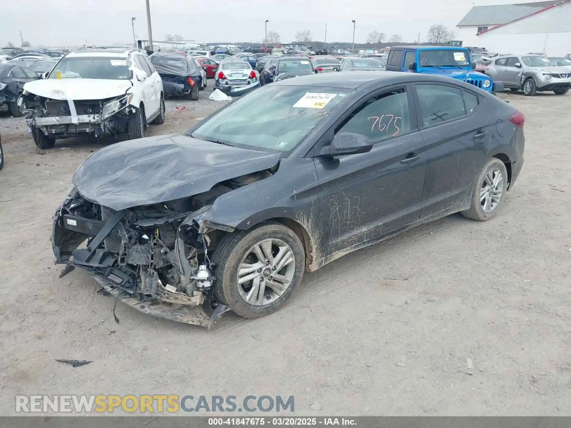 2 Photograph of a damaged car 5NPD84LF9LH583368 HYUNDAI ELANTRA 2020