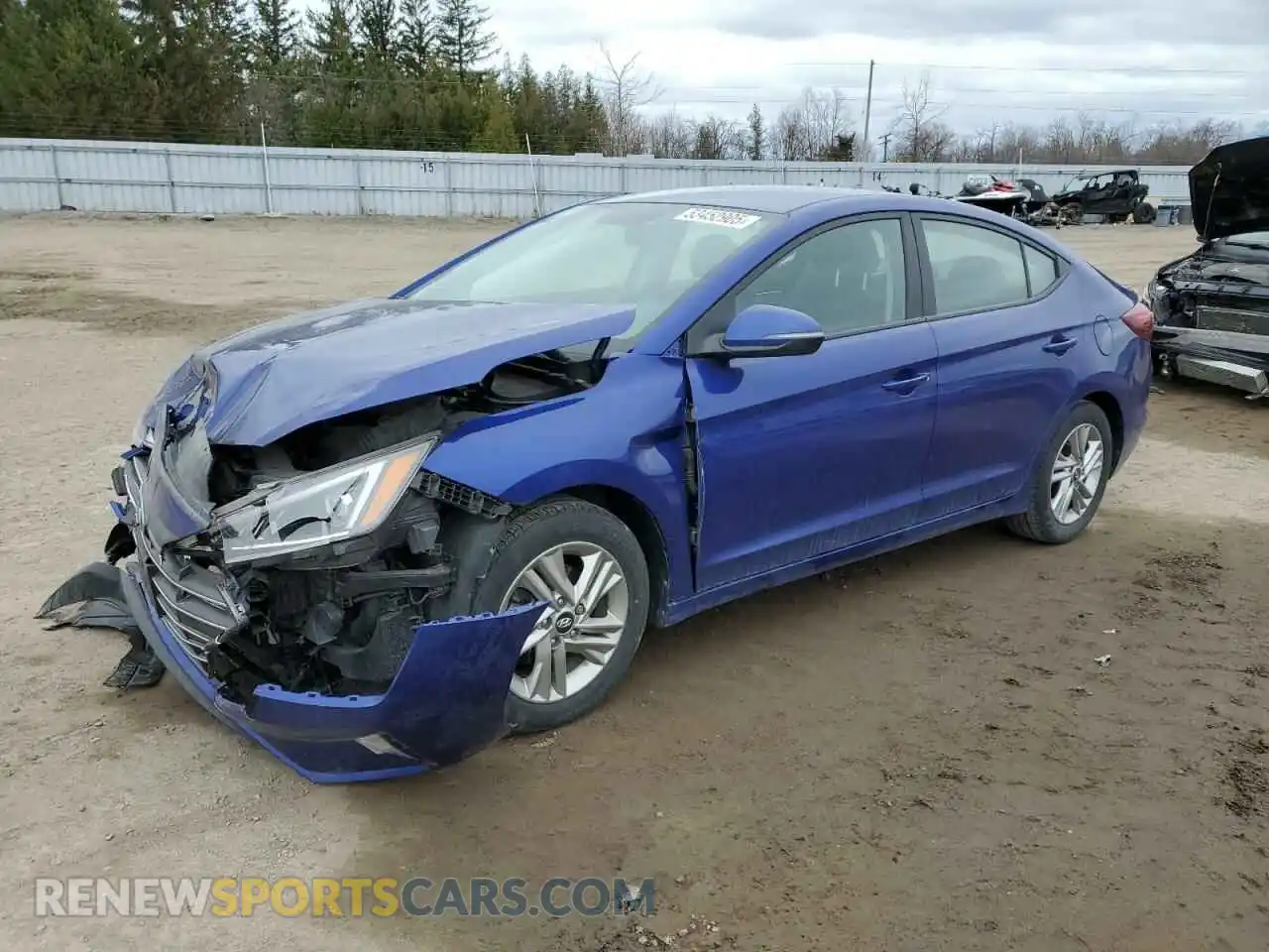 1 Photograph of a damaged car KMHD84LF2LU083439 HYUNDAI ELANTRA 2020