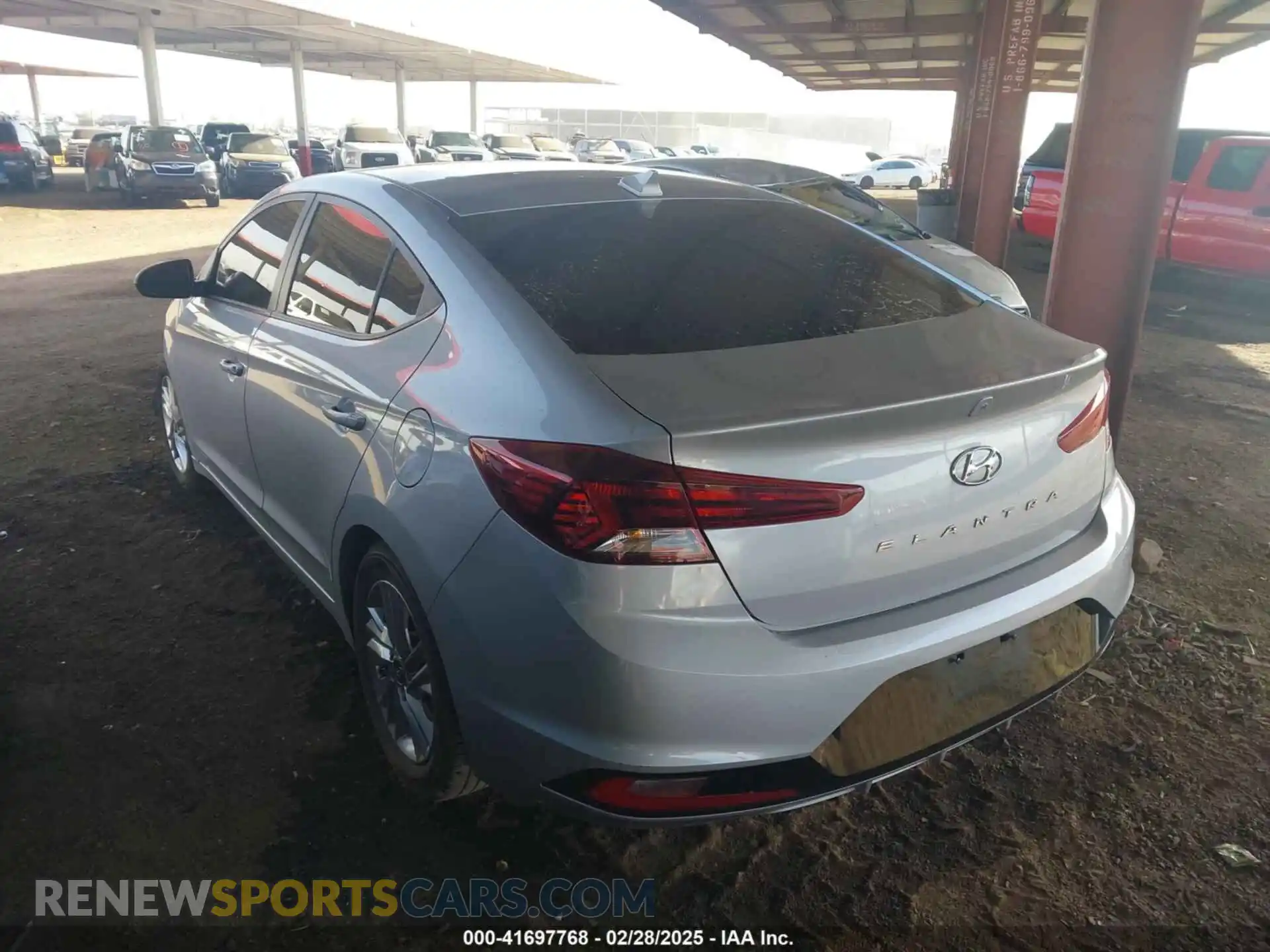 3 Photograph of a damaged car KMHD84LFXLU086010 HYUNDAI ELANTRA 2020