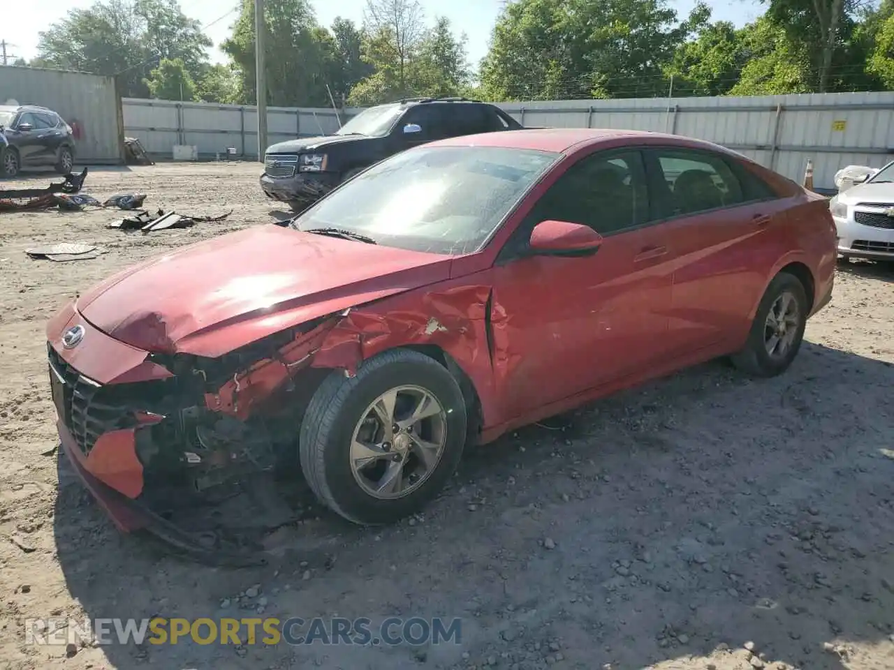 1 Photograph of a damaged car 5NPLL4AG0MH047514 HYUNDAI ELANTRA 2021