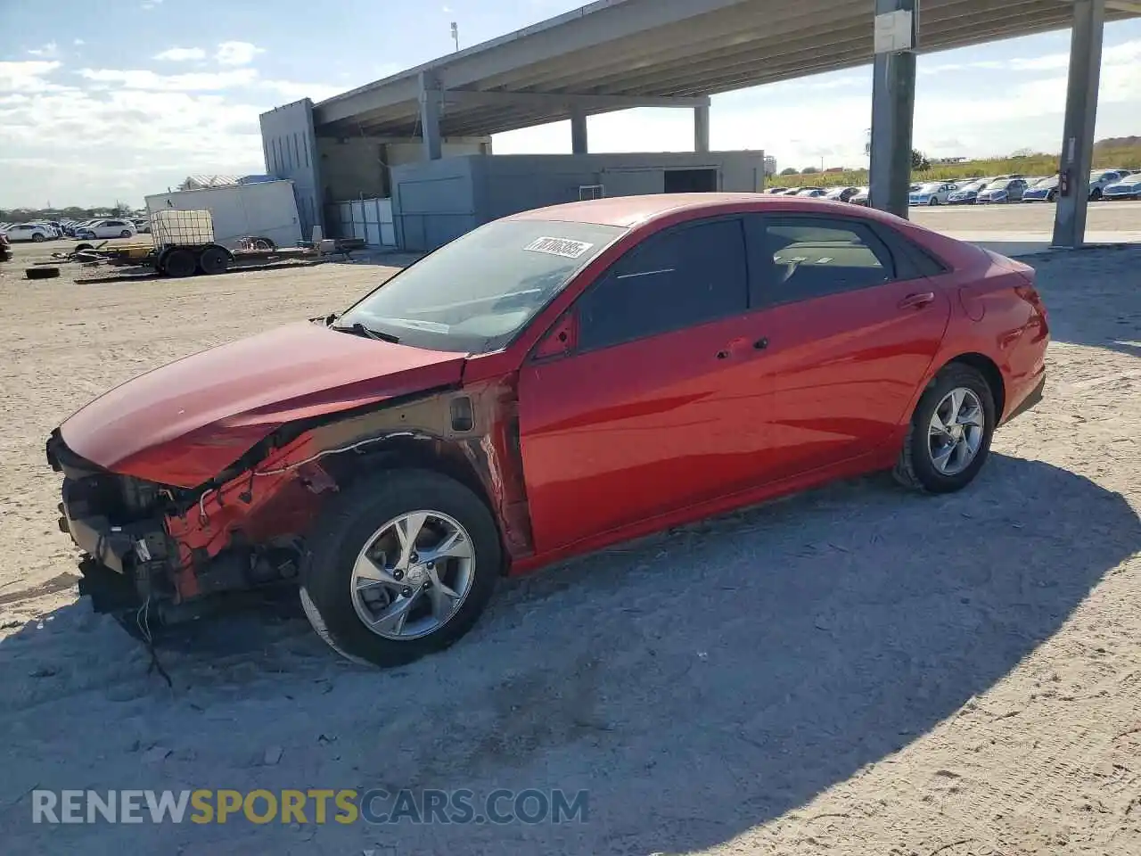 1 Photograph of a damaged car 5NPLL4AG2MH042508 HYUNDAI ELANTRA 2021