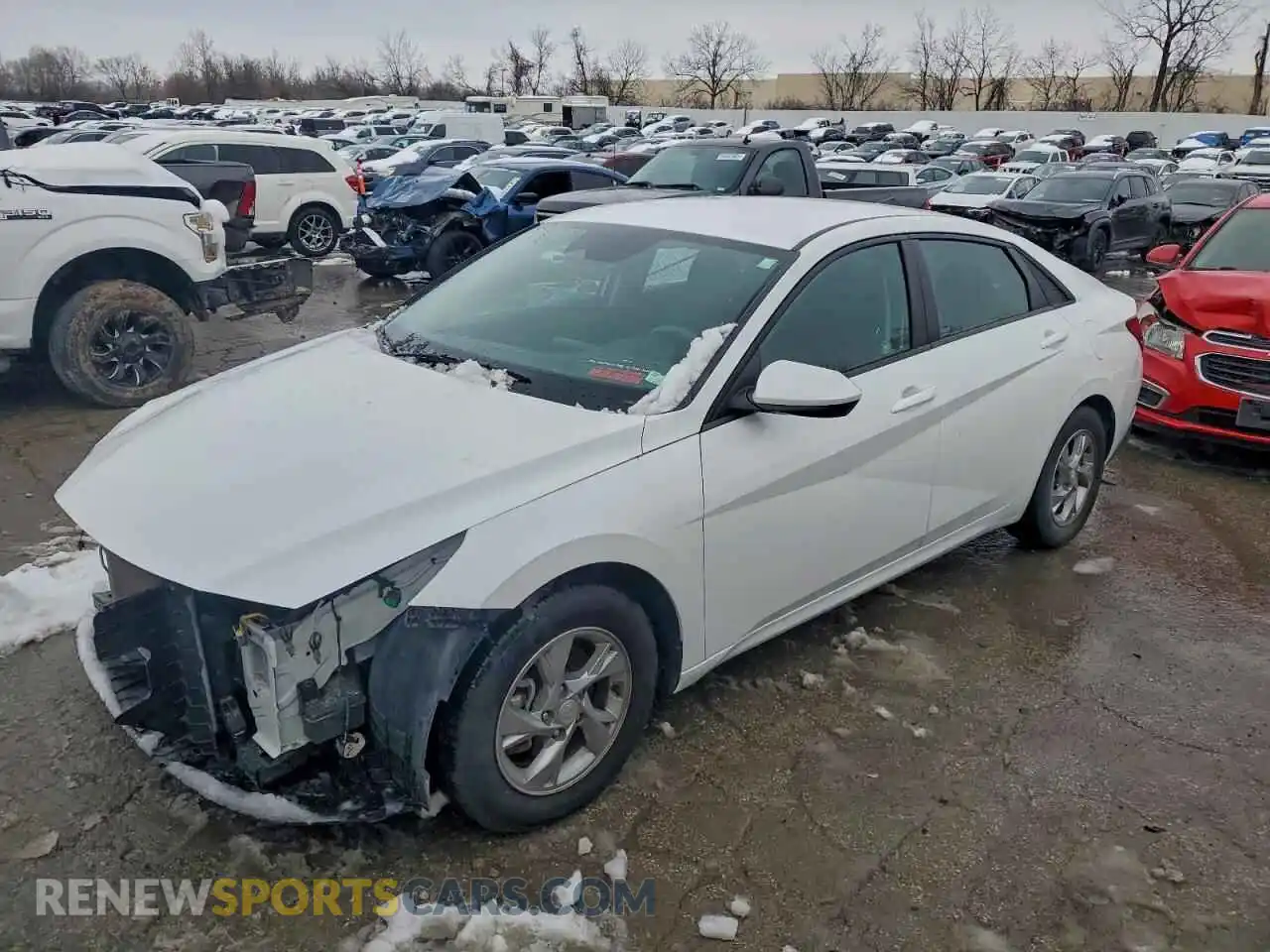1 Photograph of a damaged car 5NPLL4AG2MH050141 HYUNDAI ELANTRA 2021