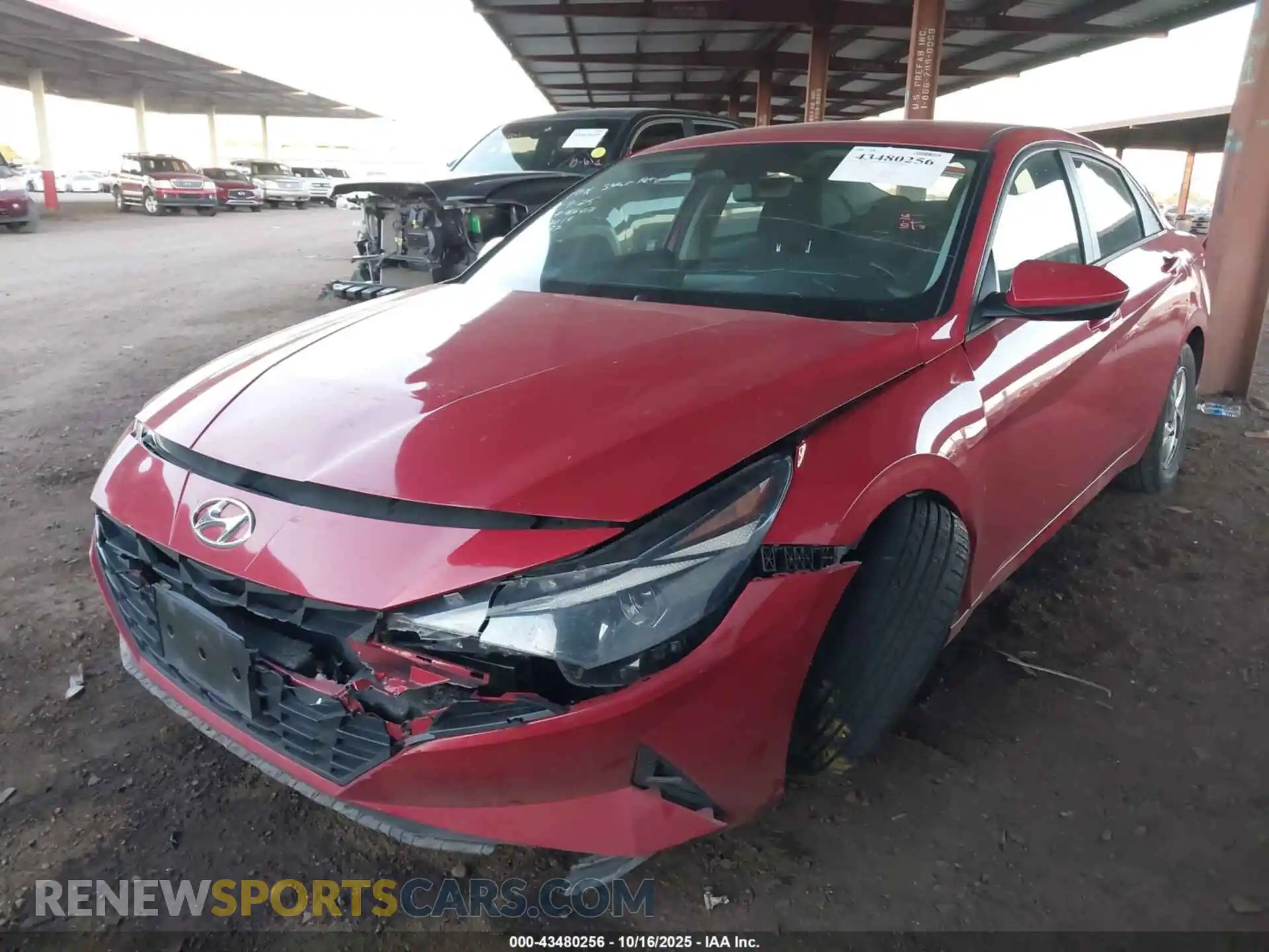 2 Photograph of a damaged car 5NPLL4AG4MH011387 HYUNDAI ELANTRA 2021
