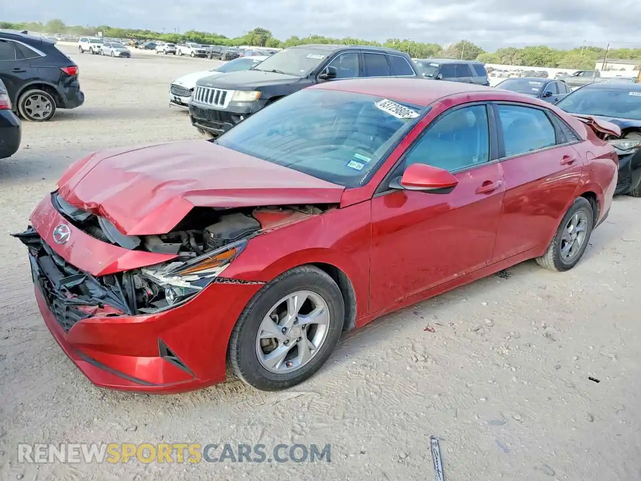 1 Photograph of a damaged car 5NPLL4AG4MH042509 HYUNDAI ELANTRA 2021