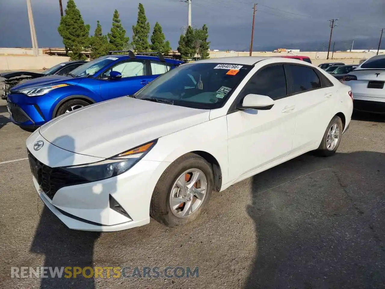 1 Photograph of a damaged car 5NPLL4AG7MH016535 HYUNDAI ELANTRA 2021