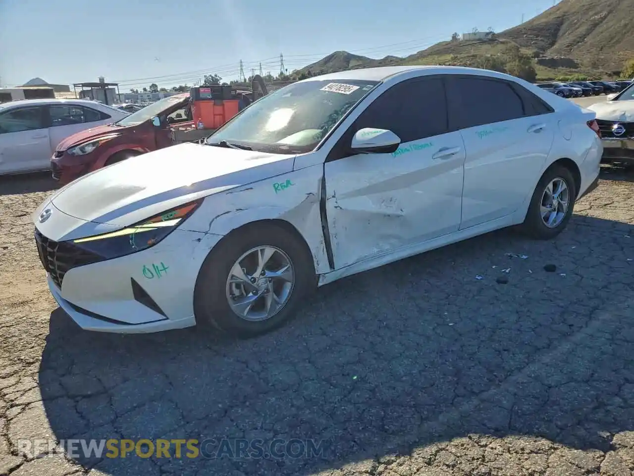 1 Photograph of a damaged car 5NPLL4AGXMH036603 HYUNDAI ELANTRA 2021