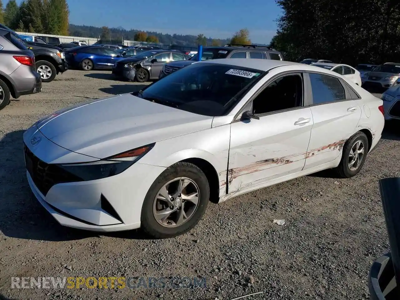 1 Photograph of a damaged car 5NPLL4AGXMH037878 HYUNDAI ELANTRA 2021