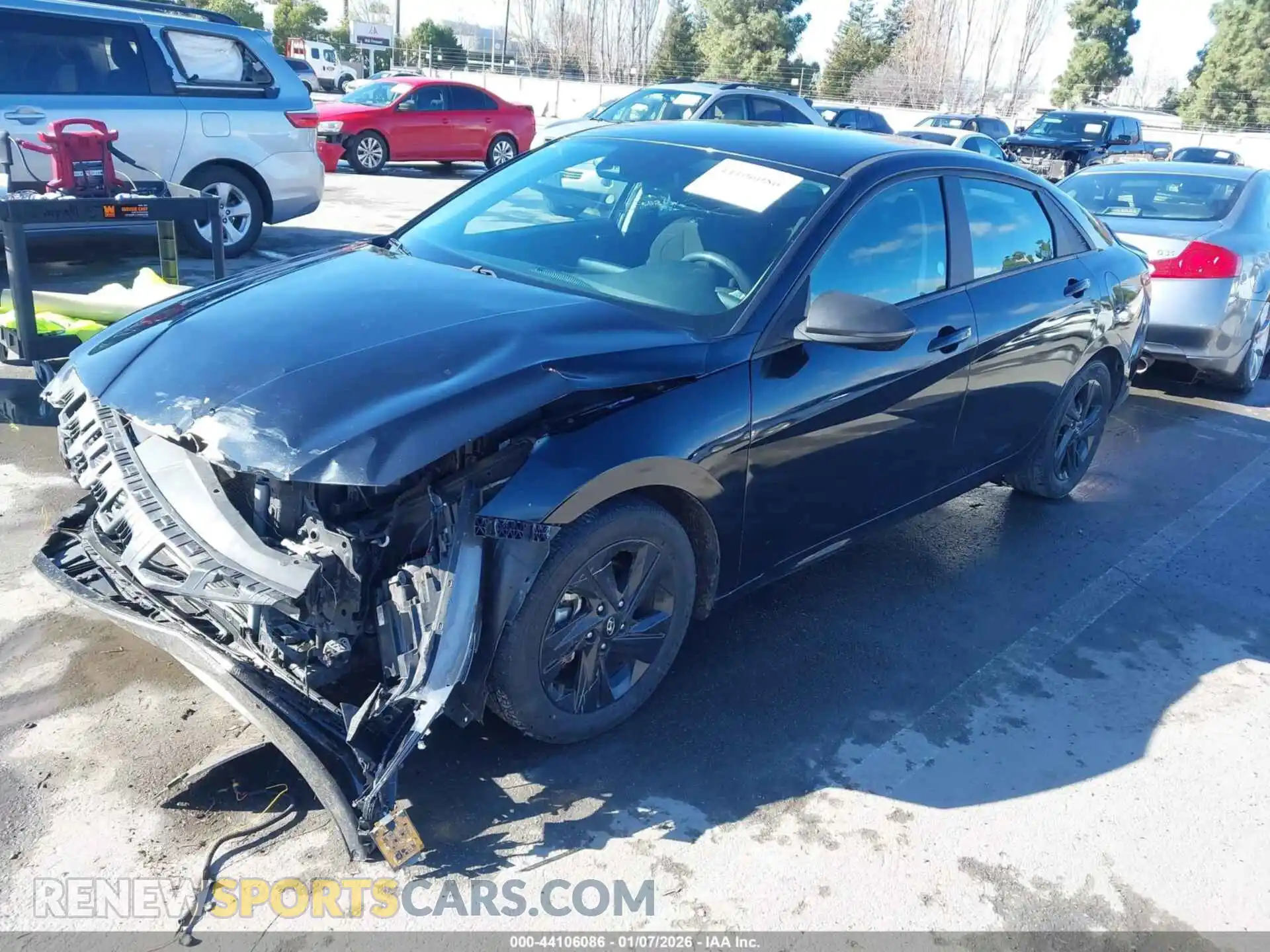 2 Photograph of a damaged car 5NPLM4AG0MH017703 HYUNDAI ELANTRA 2021