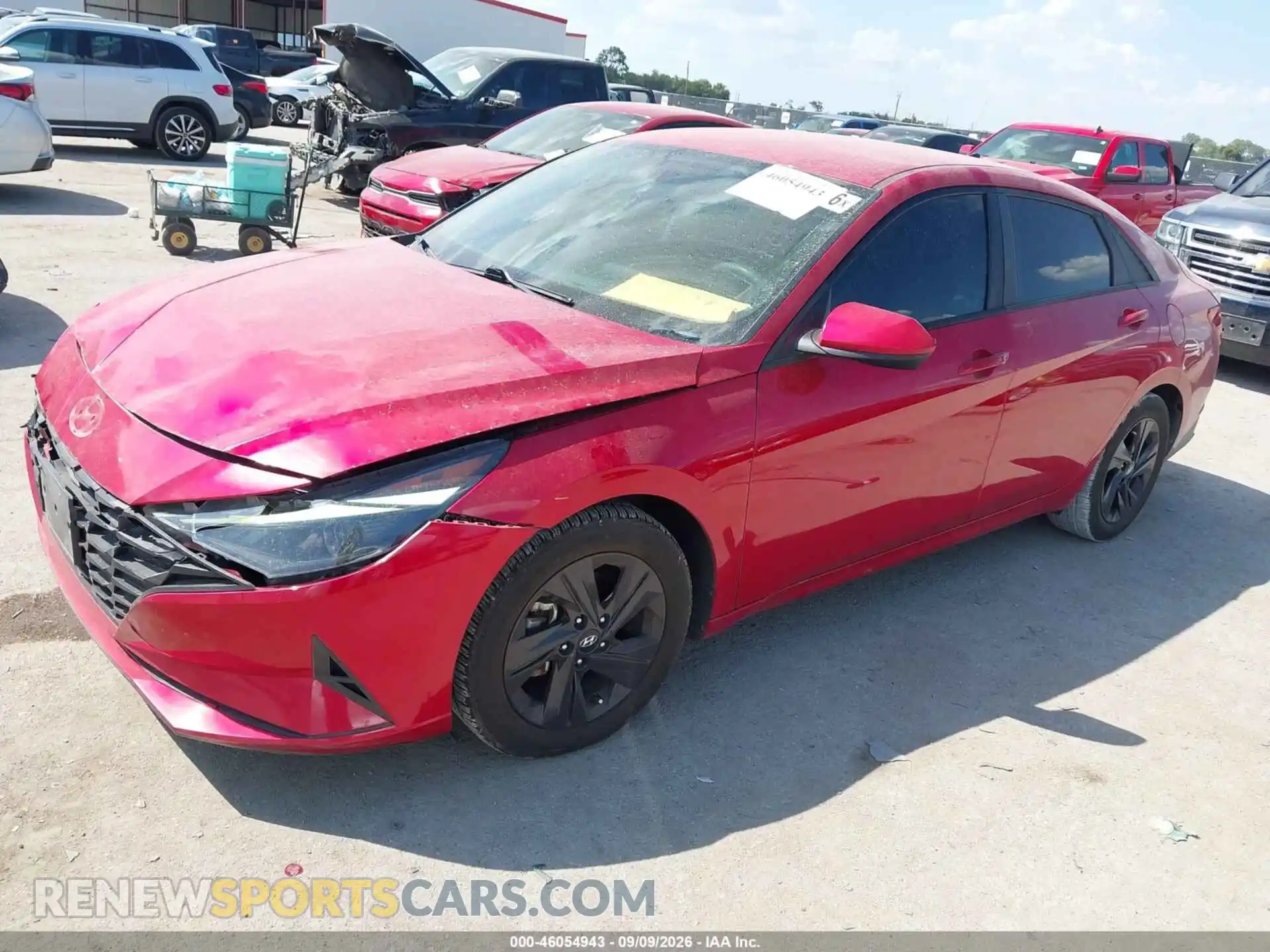 2 fotografías del automóvil dañado 5NPLM4AG1MH006404 HYUNDAI ELANTRA 2021