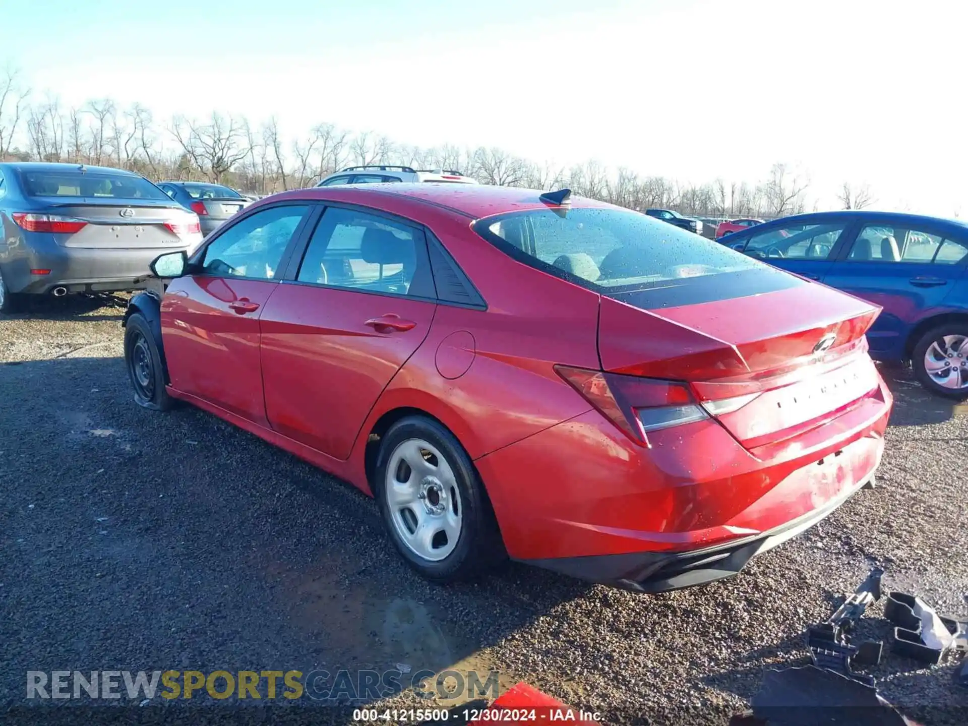 3 fotografías del automóvil dañado 5NPLM4AG2MH020618 HYUNDAI ELANTRA 2021