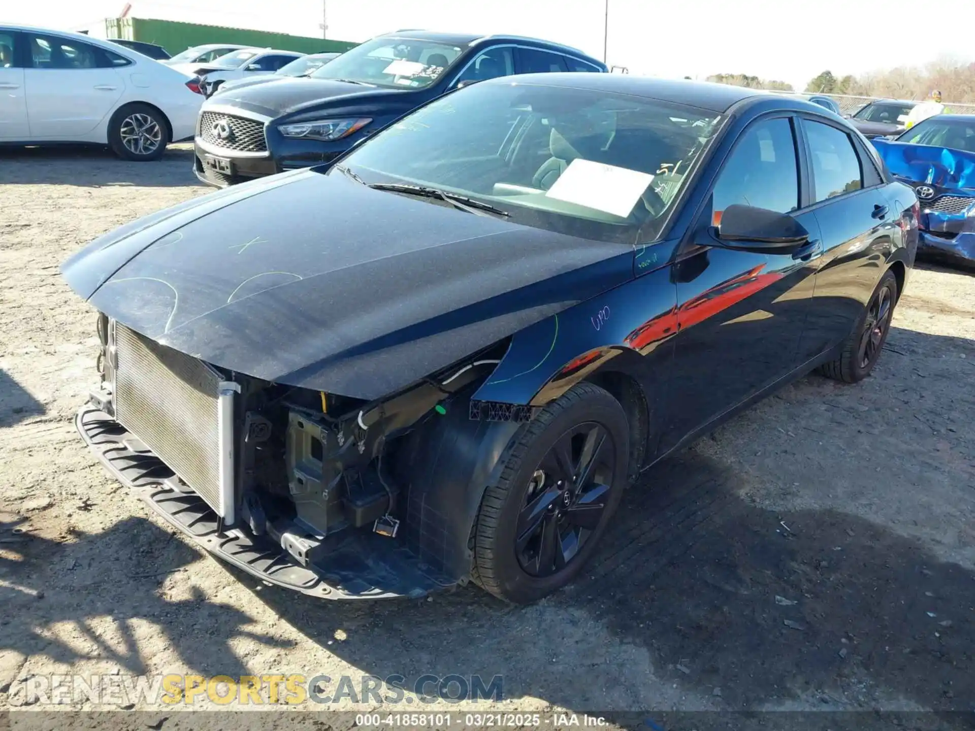 2 Photograph of a damaged car 5NPLM4AG6MH001022 HYUNDAI ELANTRA 2021