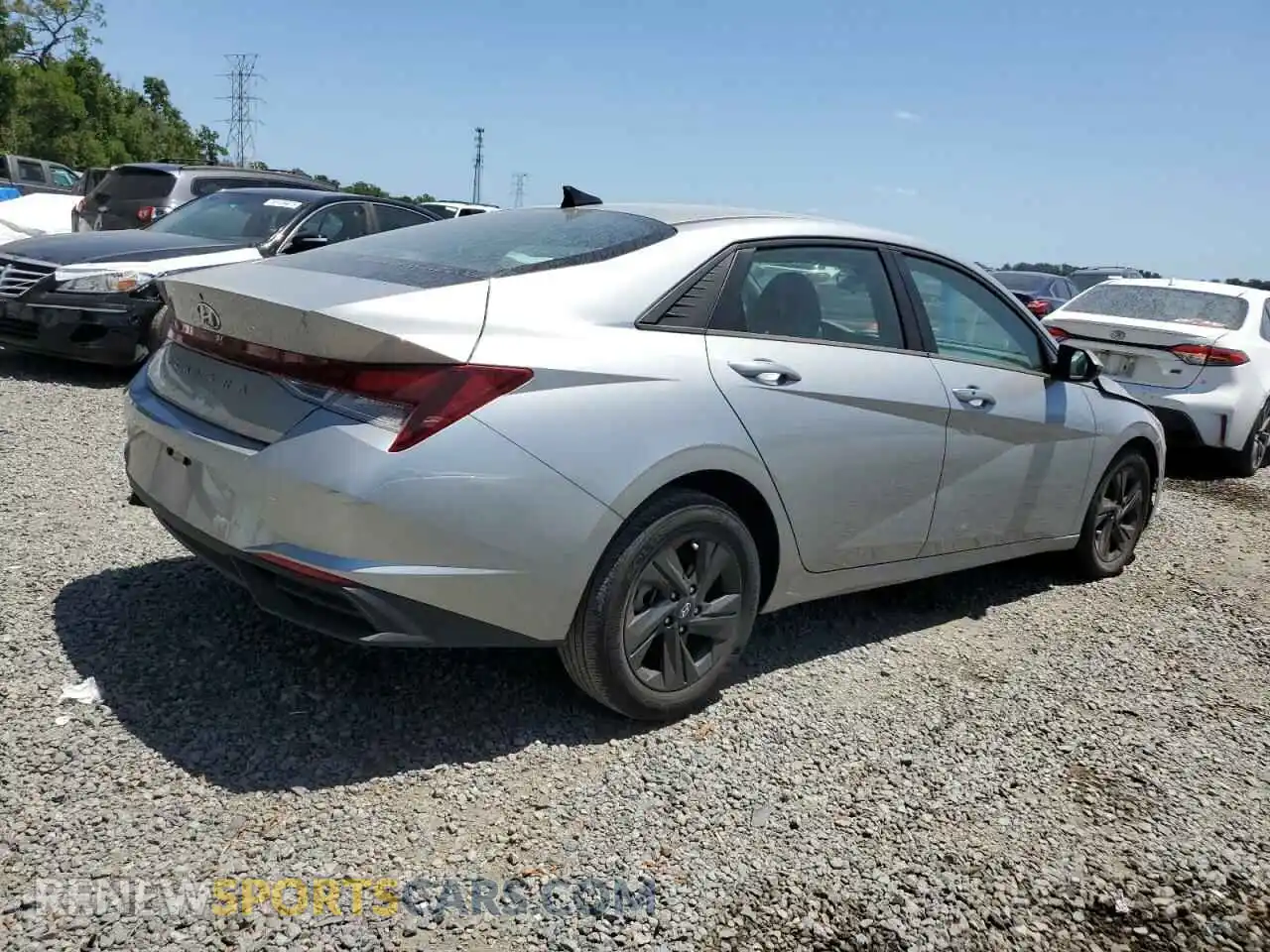 3 fotografías del automóvil dañado 5NPLM4AG7MH027970 HYUNDAI ELANTRA 2021
