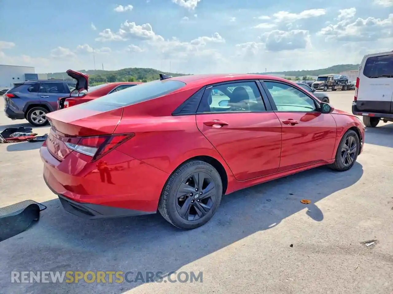 3 fotografías del automóvil dañado 5NPLM4AG7MH045420 HYUNDAI ELANTRA 2021