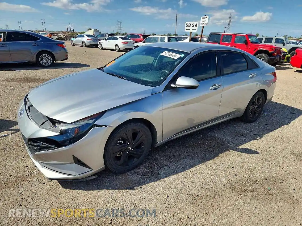 1 Photograph of a damaged car 5NPLM4AG7MH048303 HYUNDAI ELANTRA 2021