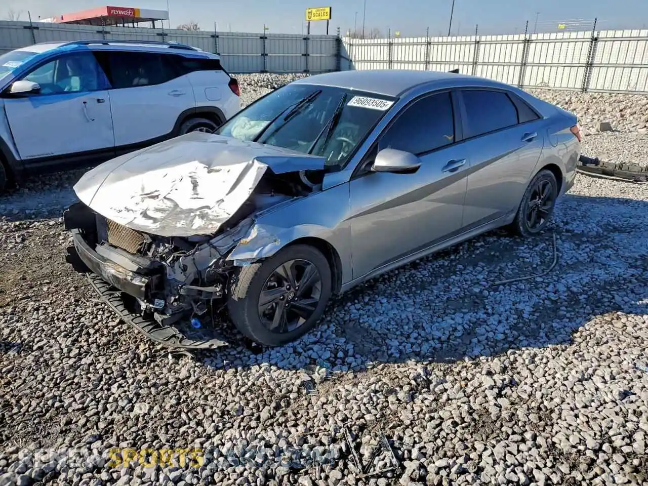 1 Photograph of a damaged car 5NPLM4AG9MH024326 HYUNDAI ELANTRA 2021