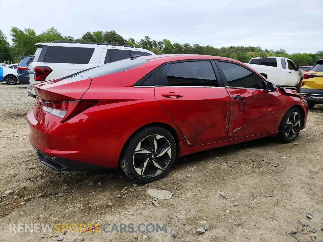 3 Photograph of a damaged car 5NPLN4AG0MH043618 HYUNDAI ELANTRA 2021