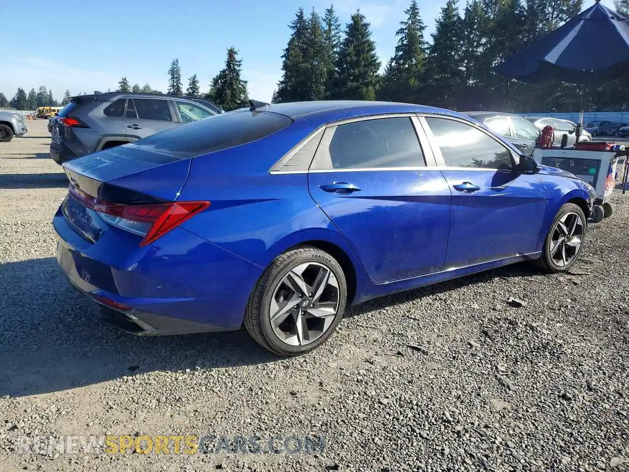 3 Photograph of a damaged car 5NPLN4AG4MH025350 HYUNDAI ELANTRA 2021