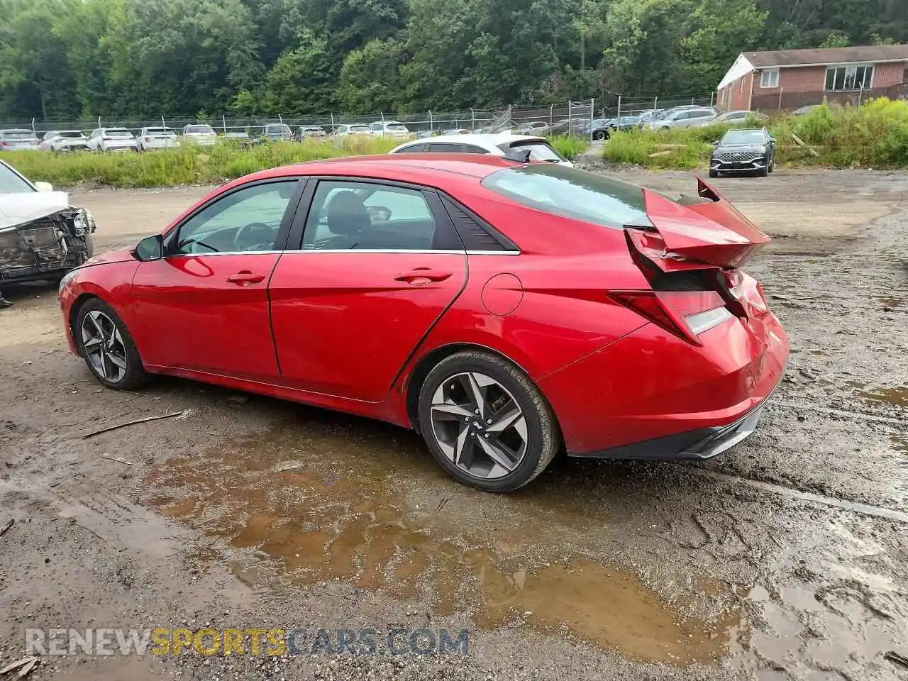 2 fotografías del automóvil dañado 5NPLN4AG6MH011191 HYUNDAI ELANTRA 2021