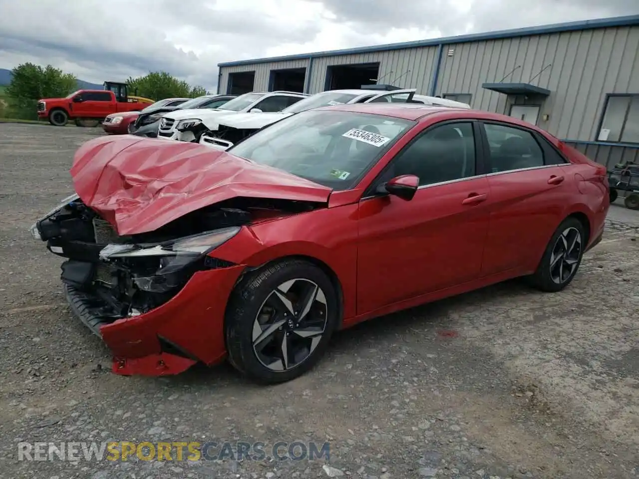 1 Photograph of a damaged car 5NPLN4AG7MH012401 HYUNDAI ELANTRA 2021