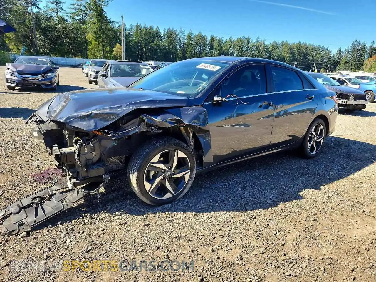 1 Photograph of a damaged car 5NPLP4AG0MH017353 HYUNDAI ELANTRA 2021