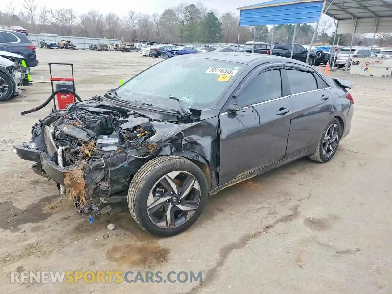 1 Photograph of a damaged car 5NPLP4AG4MH028078 HYUNDAI ELANTRA 2021