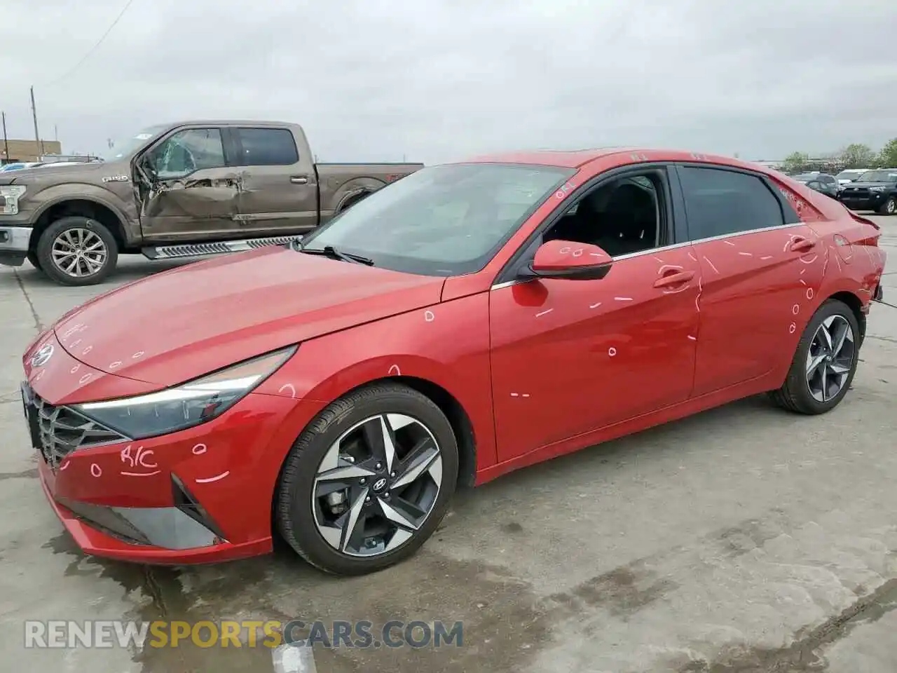 1 Photograph of a damaged car 5NPLP4AG5MH024847 HYUNDAI ELANTRA 2021