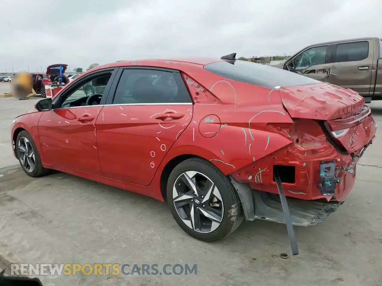 2 Photograph of a damaged car 5NPLP4AG5MH024847 HYUNDAI ELANTRA 2021