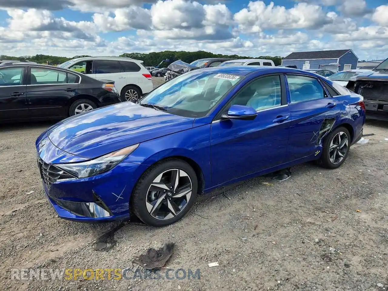 1 Photograph of a damaged car 5NPLP4AG9MH004956 HYUNDAI ELANTRA 2021