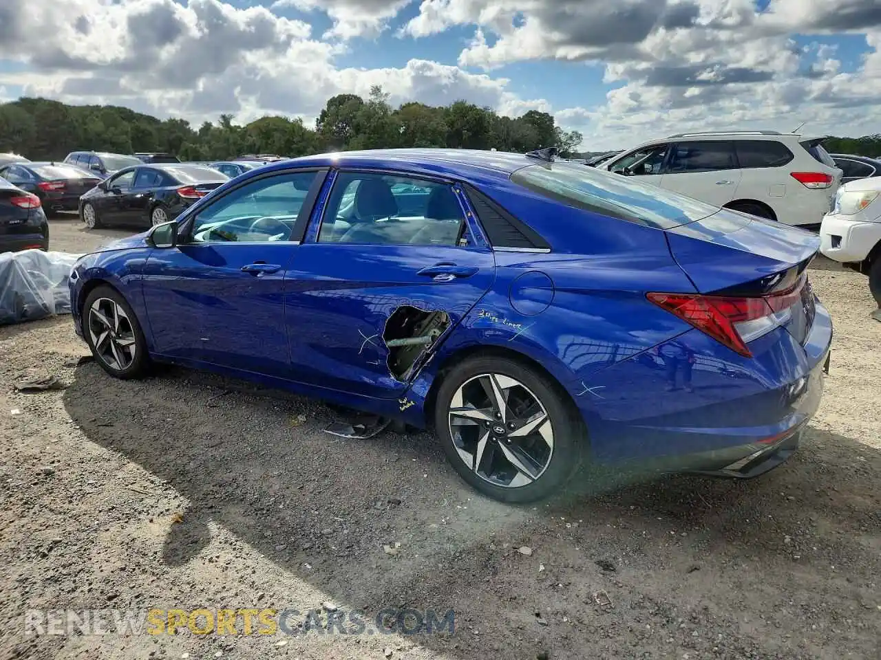 2 Photograph of a damaged car 5NPLP4AG9MH004956 HYUNDAI ELANTRA 2021