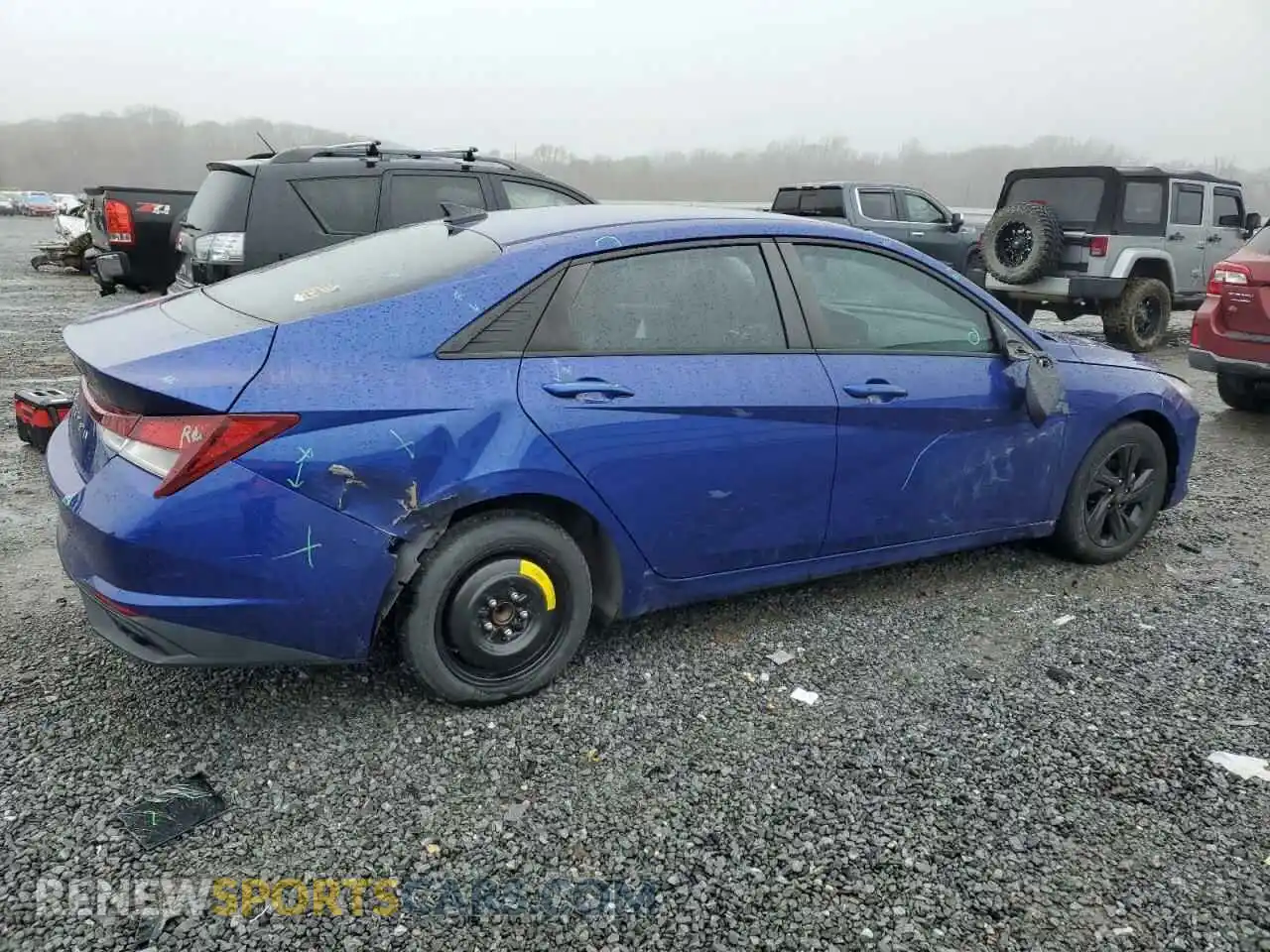 3 fotografías del automóvil dañado 5NPLS4AG0MH004455 HYUNDAI ELANTRA 2021