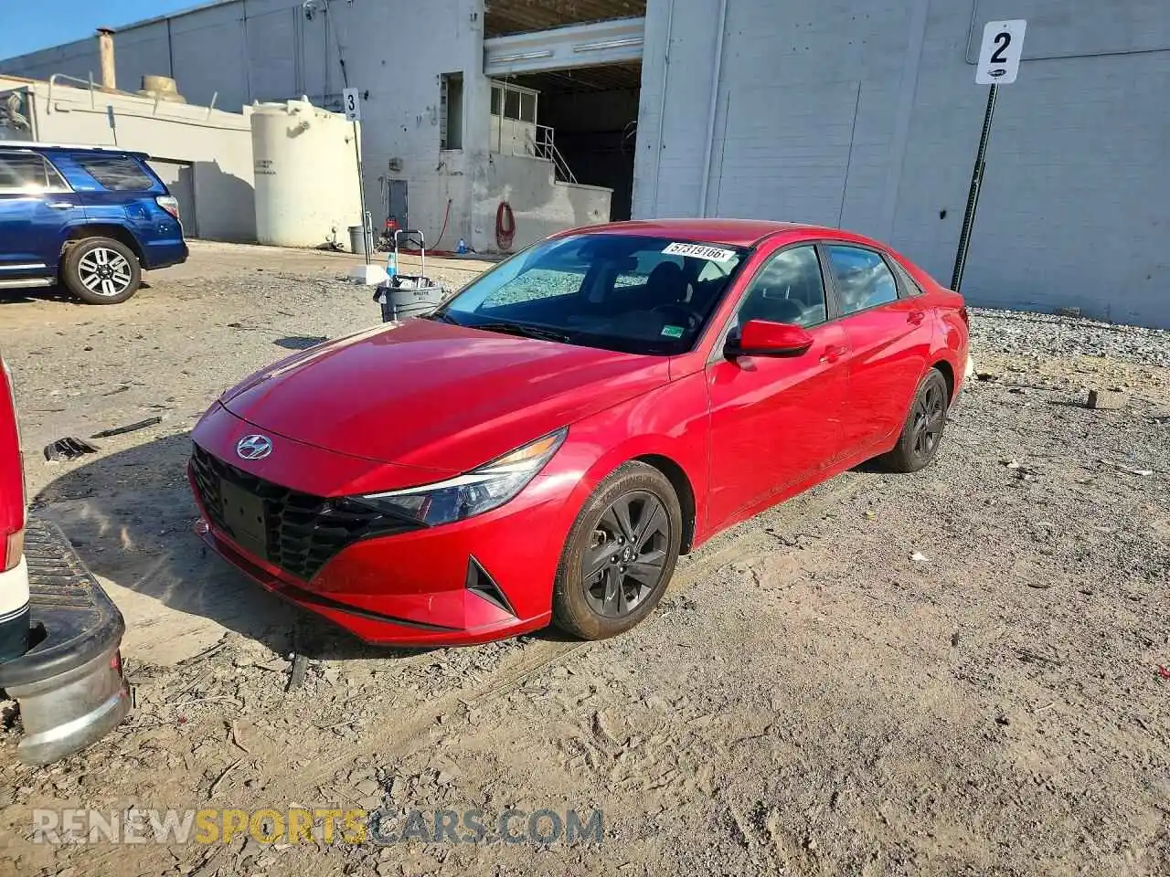 1 Photograph of a damaged car 5NPLS4AG3MH007091 HYUNDAI ELANTRA 2021