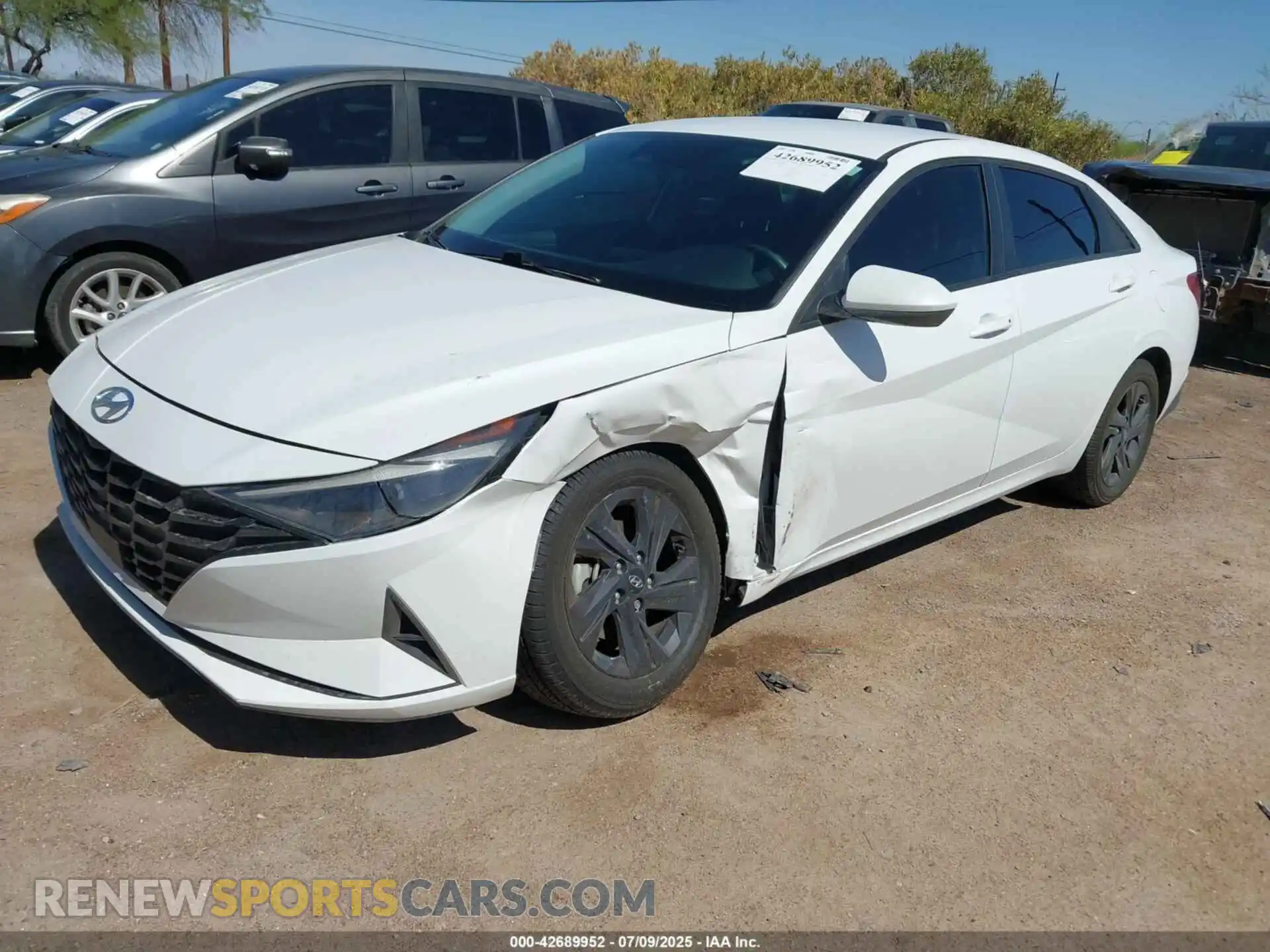 2 fotografías del automóvil dañado 5NPLS4AG4MH009190 HYUNDAI ELANTRA 2021