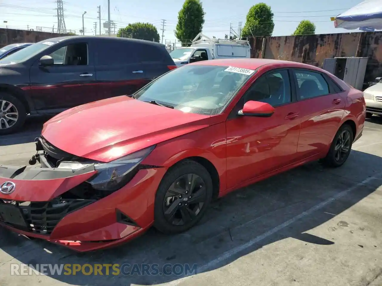 1 Photograph of a damaged car 5NPLS4AG4MH044487 HYUNDAI ELANTRA 2021