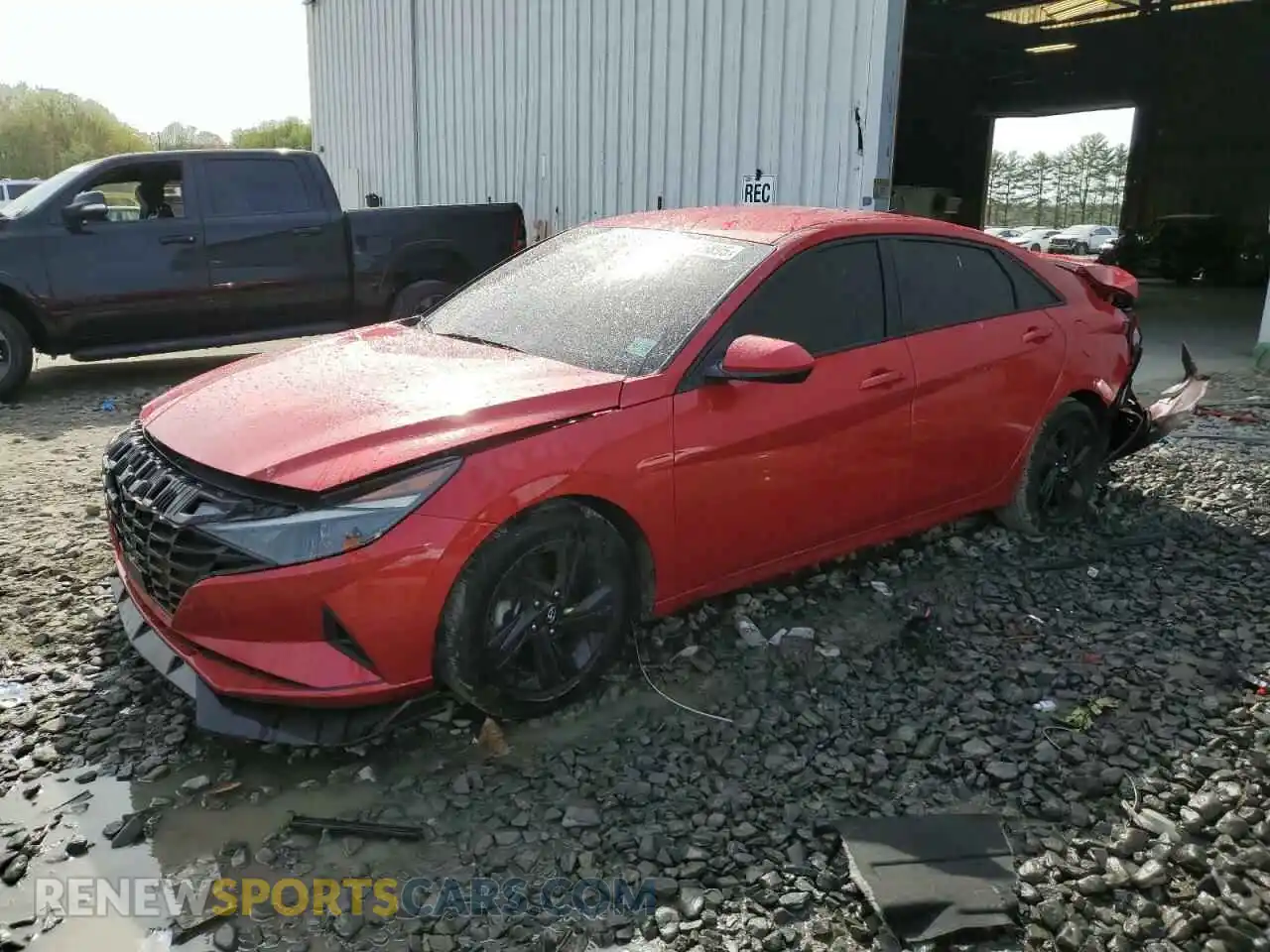 1 Photograph of a damaged car 5NPLS4AG7MH016800 HYUNDAI ELANTRA 2021