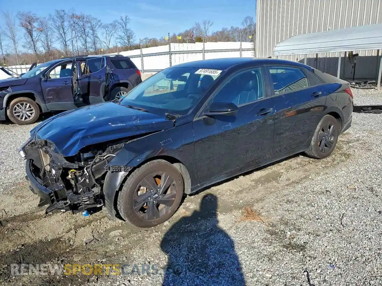 1 Photograph of a damaged car 5NPLS4AG8MH035713 HYUNDAI ELANTRA 2021