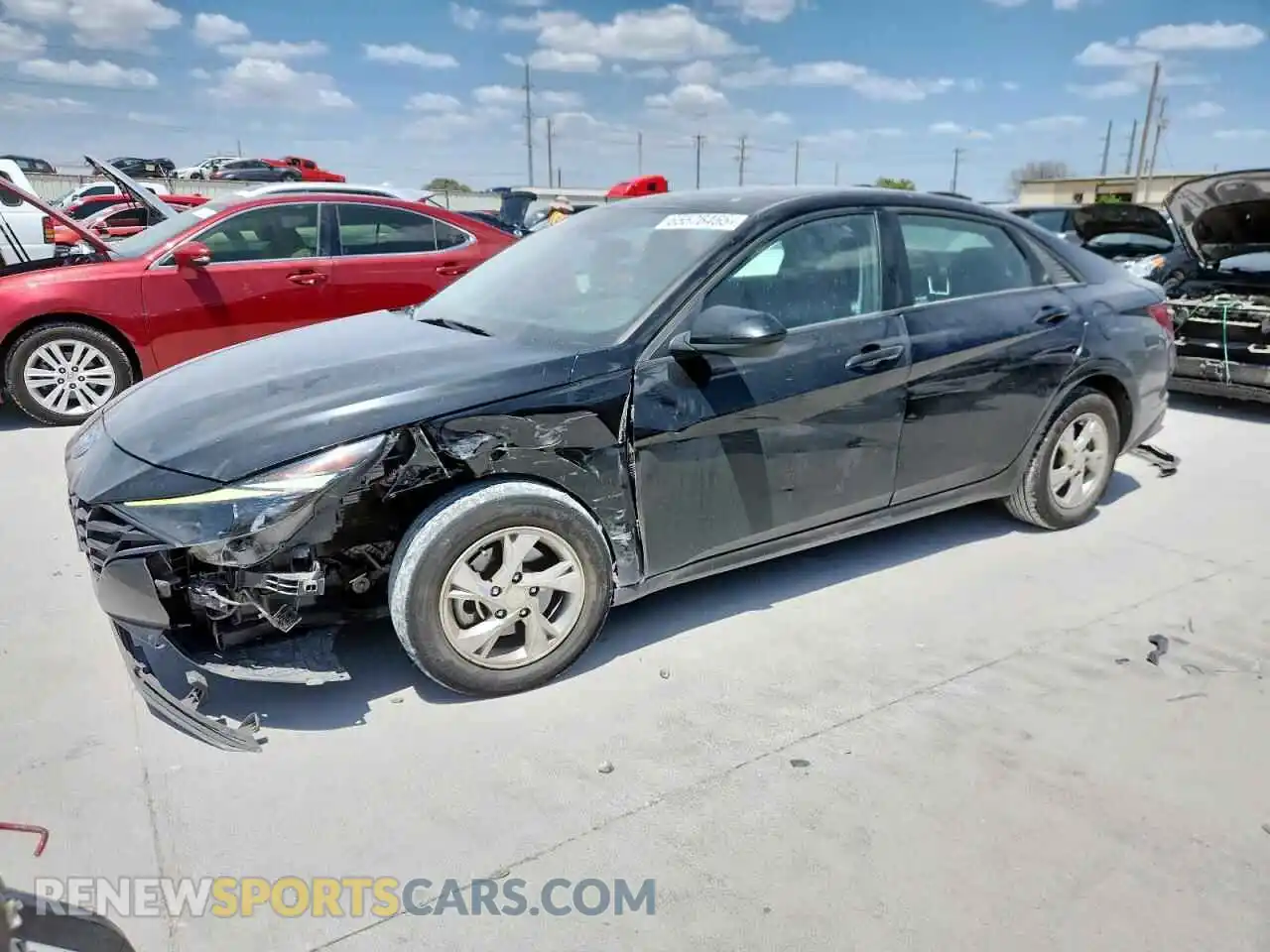 1 Photograph of a damaged car KMHLL4AG0MU121547 HYUNDAI ELANTRA 2021