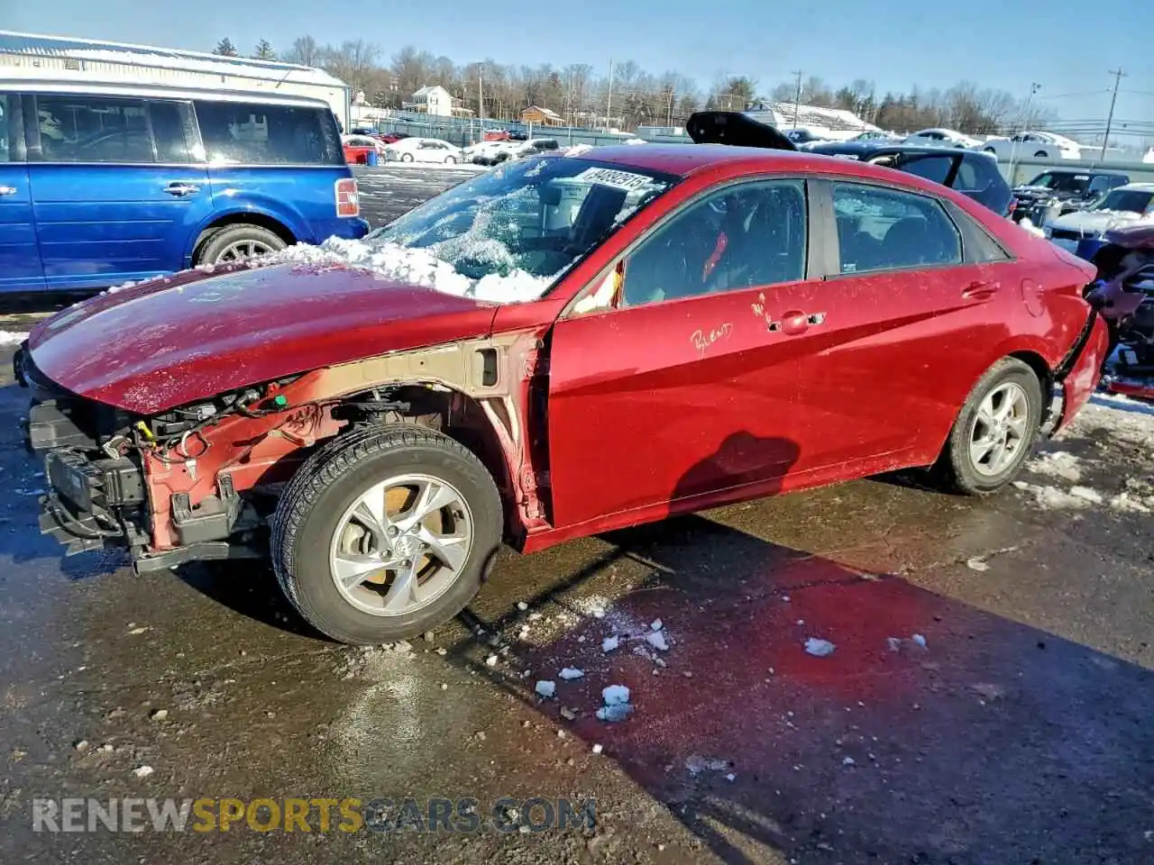 1 Photograph of a damaged car KMHLL4AG2MU199456 HYUNDAI ELANTRA 2021
