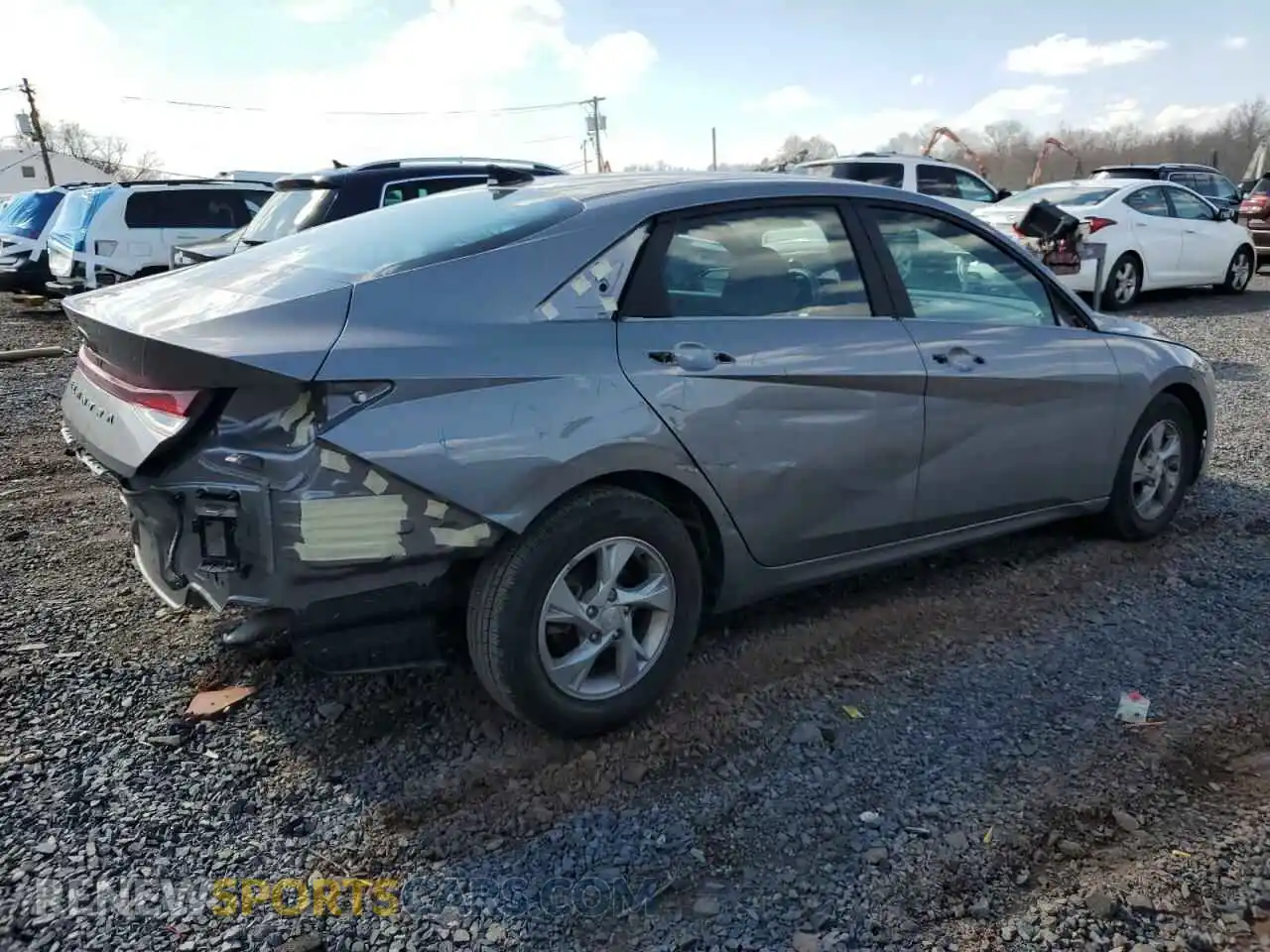 3 Photograph of a damaged car KMHLL4AG9MU182136 HYUNDAI ELANTRA 2021