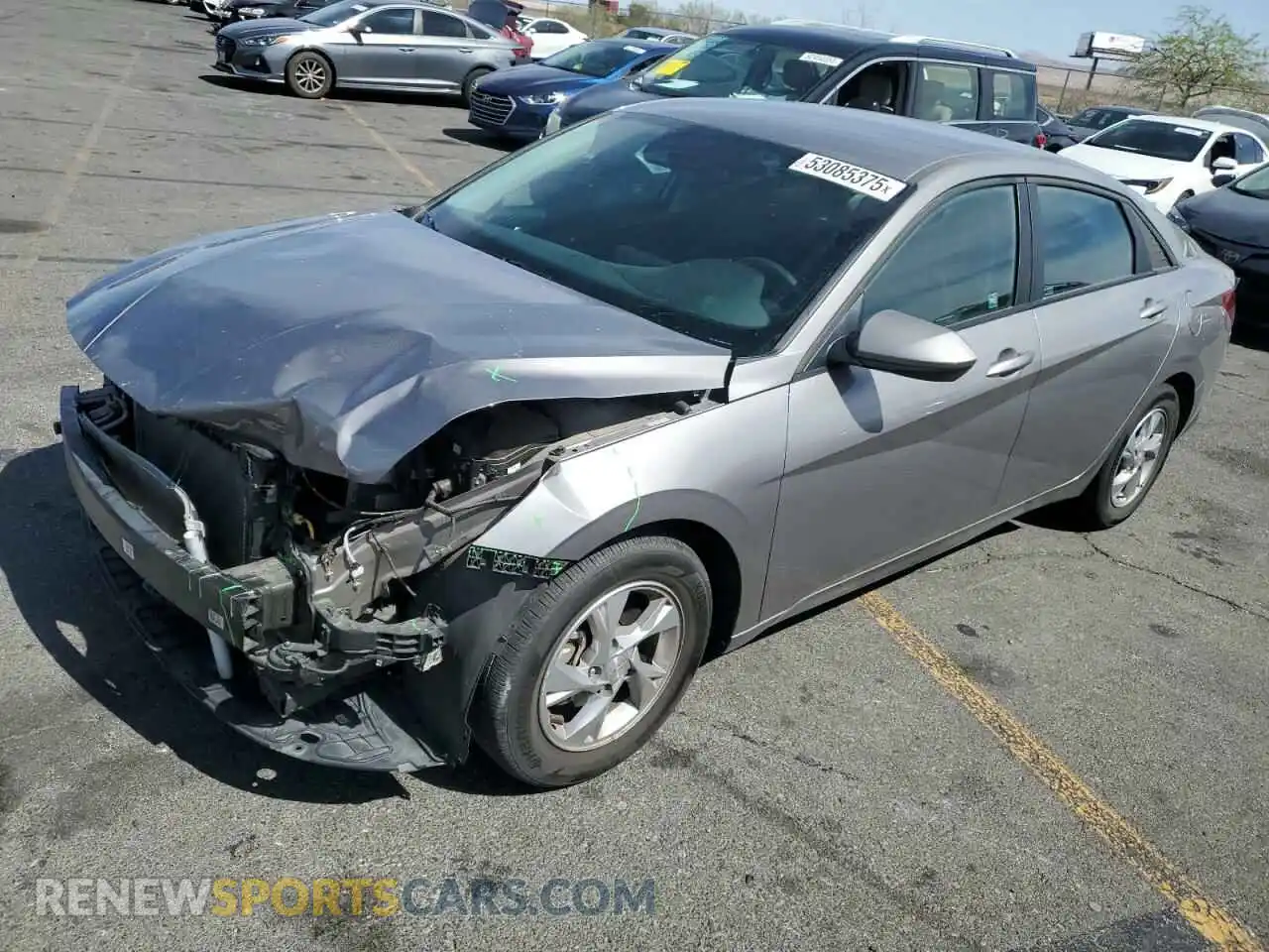 1 Photograph of a damaged car KMHLL4AGXMU173848 HYUNDAI ELANTRA 2021