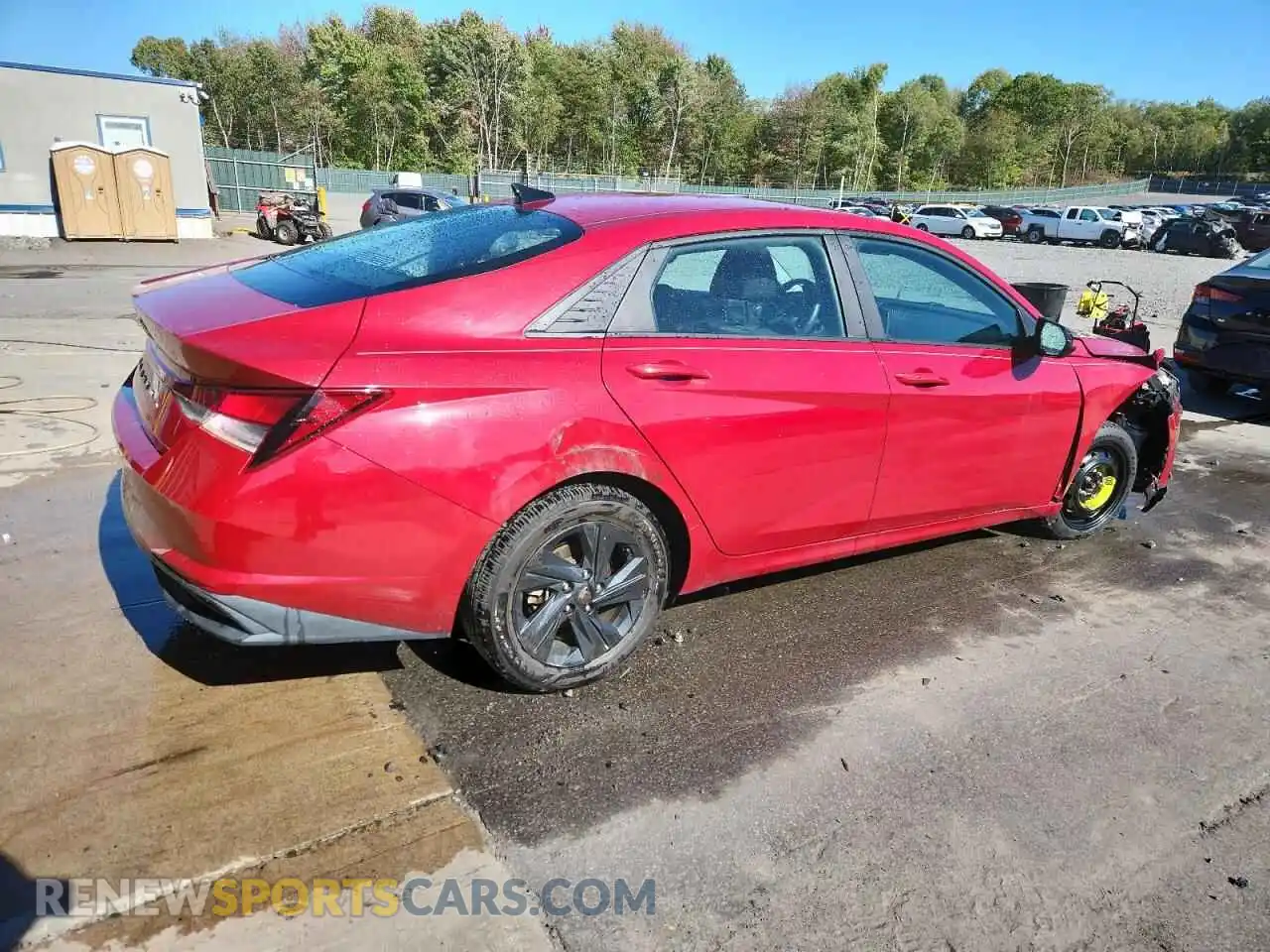 3 fotografías del automóvil dañado KMHLM4AGXMU072404 HYUNDAI ELANTRA 2021
