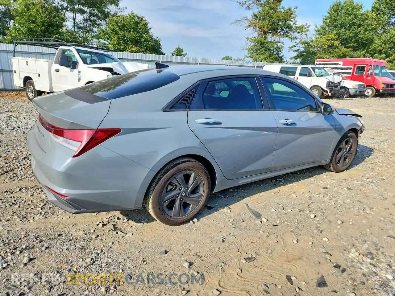 3 fotografías del automóvil dañado KMHLM4AGXMU149403 HYUNDAI ELANTRA 2021