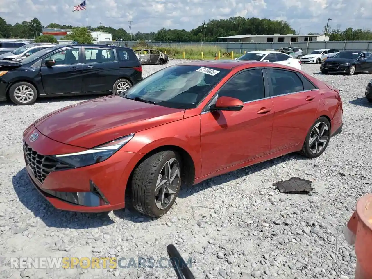 1 Photograph of a damaged car KMHLP4AG9MU073003 HYUNDAI ELANTRA 2021