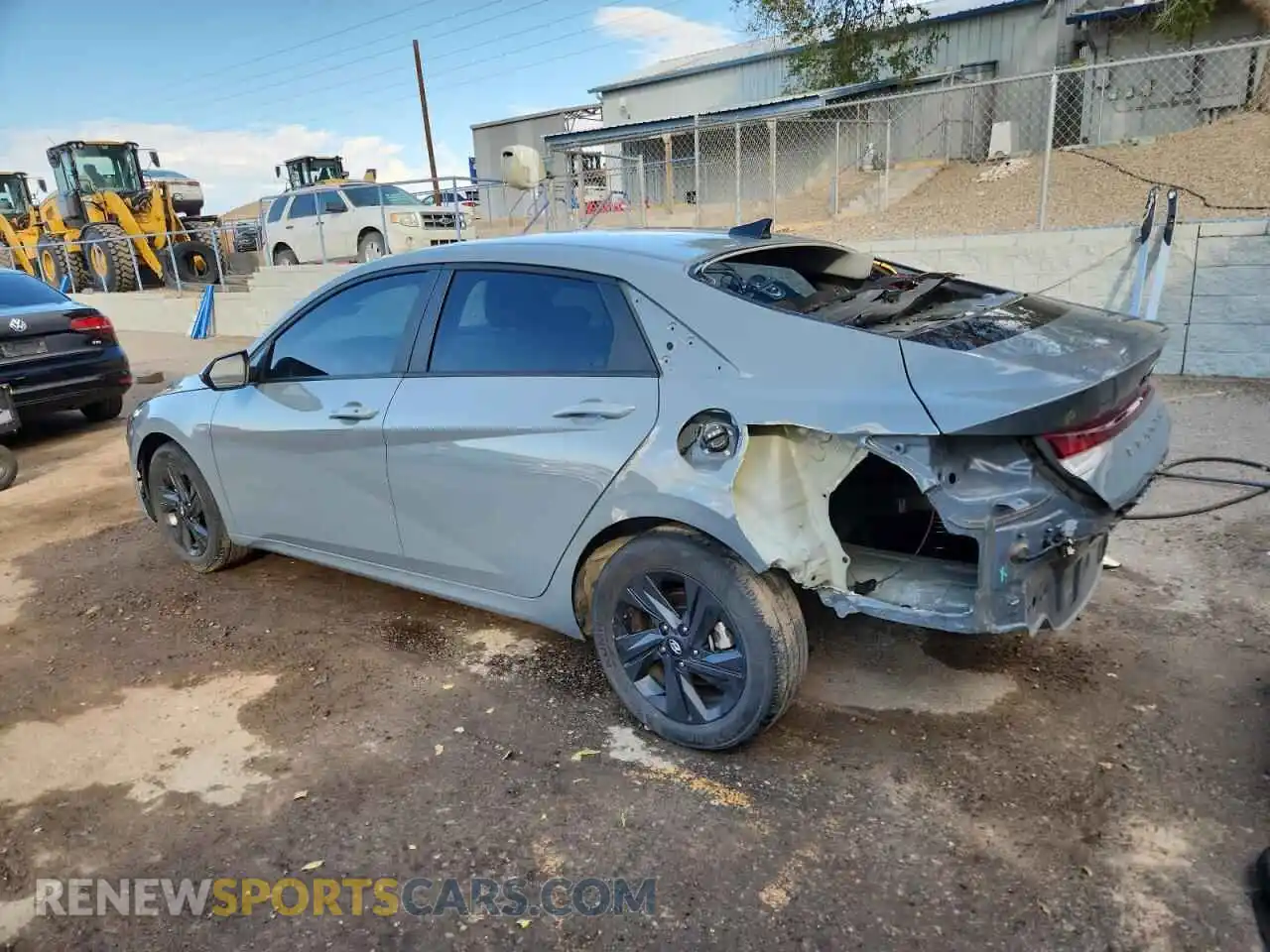 2 fotografías del automóvil dañado KMHLS4AG0MU103598 HYUNDAI ELANTRA 2021