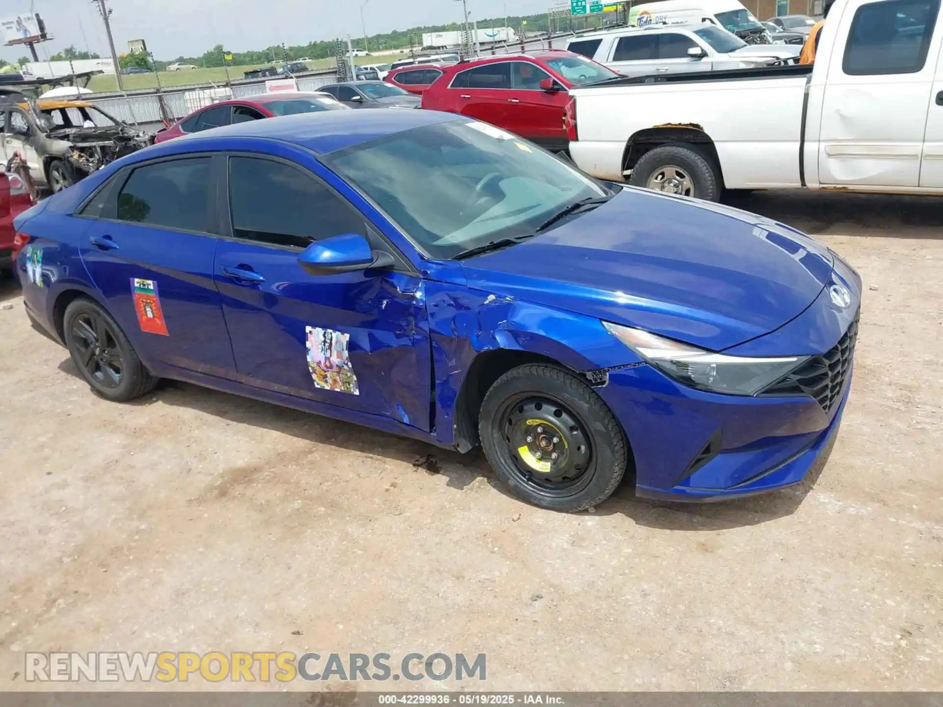 1 Photograph of a damaged car KMHLS4AG2MU196155 HYUNDAI ELANTRA 2021
