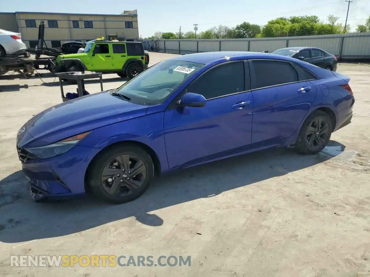 1 Photograph of a damaged car KMHLS4AG8MU128149 HYUNDAI ELANTRA 2021