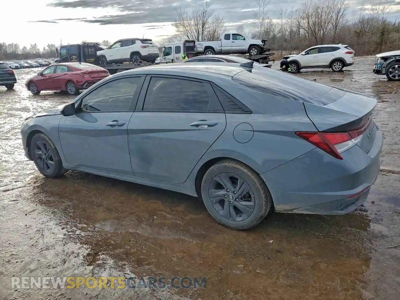 2 Photograph of a damaged car KMHLS4AG8MU133125 HYUNDAI ELANTRA 2021