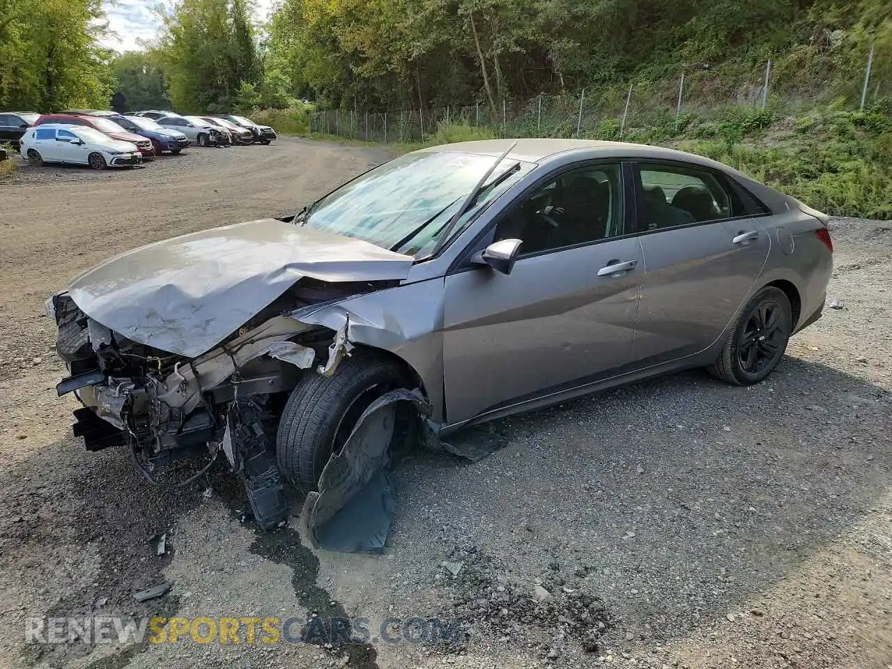 1 fotografías del automóvil dañado KMHLS4AG9MU066700 HYUNDAI ELANTRA 2021