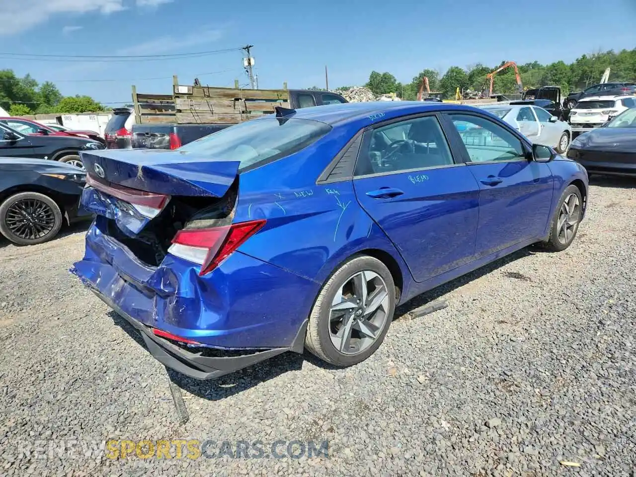 3 fotografías del automóvil dañado 5NPLS4AG8PH099061 HYUNDAI ELANTRA 2023