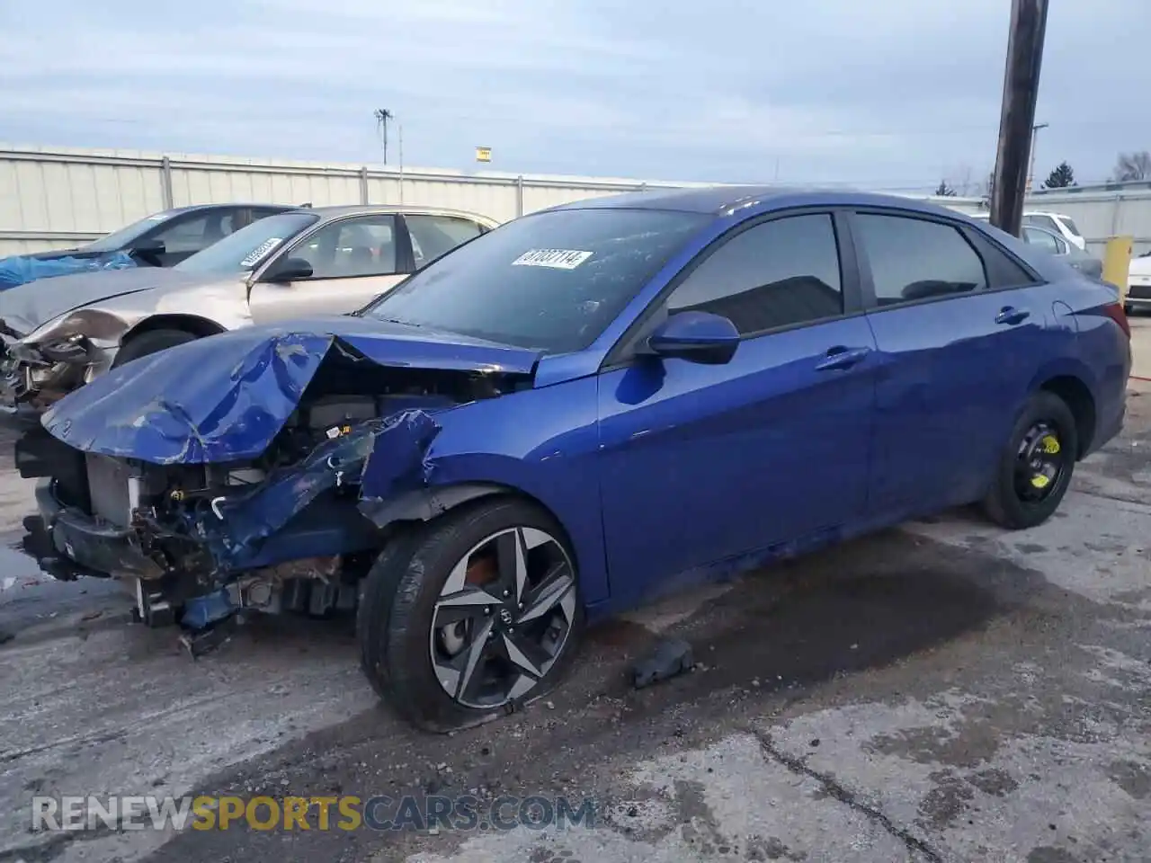 1 Photograph of a damaged car KMHLS4AG3PU589716 HYUNDAI ELANTRA 2023