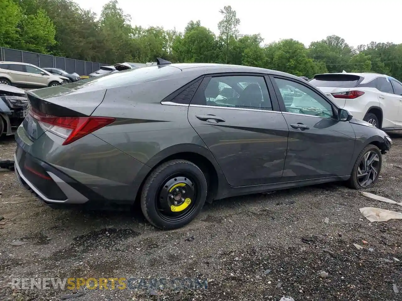 3 fotografías del automóvil dañado KMHLS4DG2SU948073 HYUNDAI ELANTRA 2025